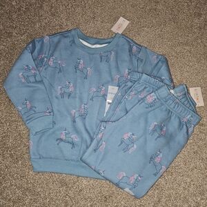 Garanimals Teal Unicorn Matching Set